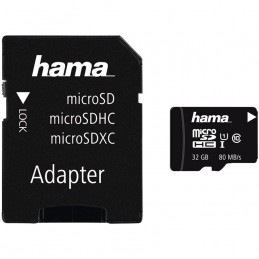 HAMAHama microSDHC 32GB Class 10 UHS-I 80MB/s + Adapter/Photo