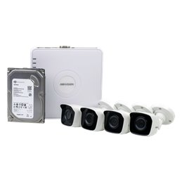 KIT 4 camere Bullet IP 2MP + NVR 4 canale, HDD 1TB - HIKVISION NK42N0H-1T(SG)